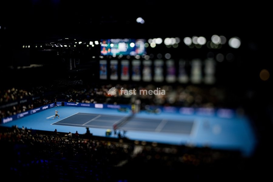 Nishesh Basavareddy of the United States and Raphael Collignon of Belgium pictured in action during the European Open ATP tennis tournament in Brussels, on Tuesday 20 October. This year's edition of the tournament is taking place from 17 to 25 October