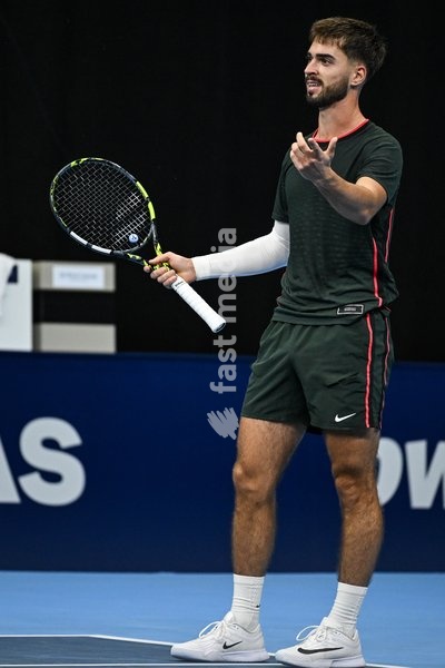 Dino Prizmic of Croatia pictured during the European Open ATP tennis tournament in Brussels, on 21 October. This year's edition of the tournament is taking place from 17 to 25 October