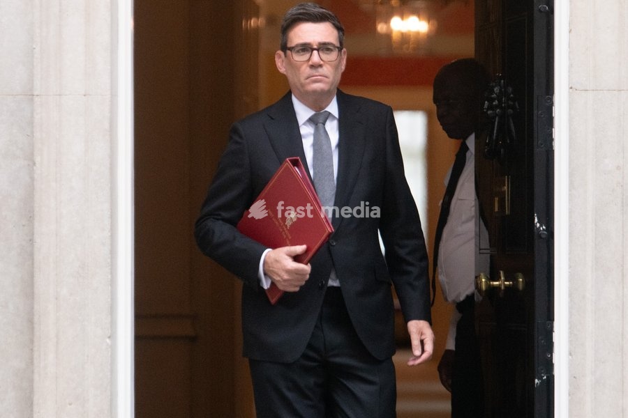 British Prime Minister Andy Burnham departs for PMQs at Downing Street in London, England, UK on Wednesday 21 October, 2026
