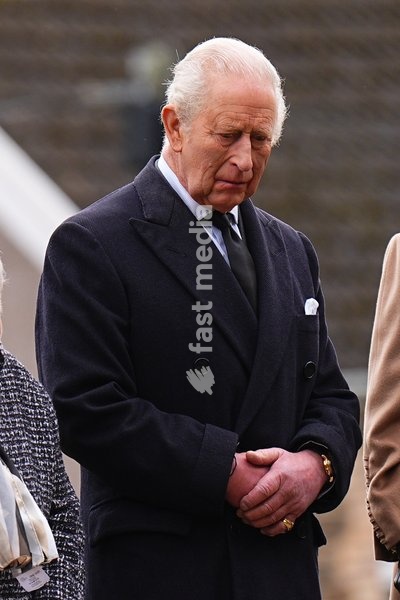 King Charles III attends a commemoration event at Aberfan Memorial Garden, where survivors, bereaved parents and members of the community are paying tribute to the 144 people who lost their lives in the Aberfan disaster on October 21 1966. Picture date: Wednesday October 21, 2026