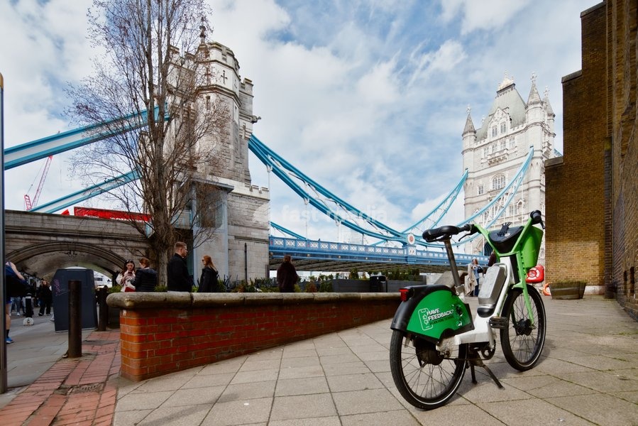 Tower Bridge across river Thames in London