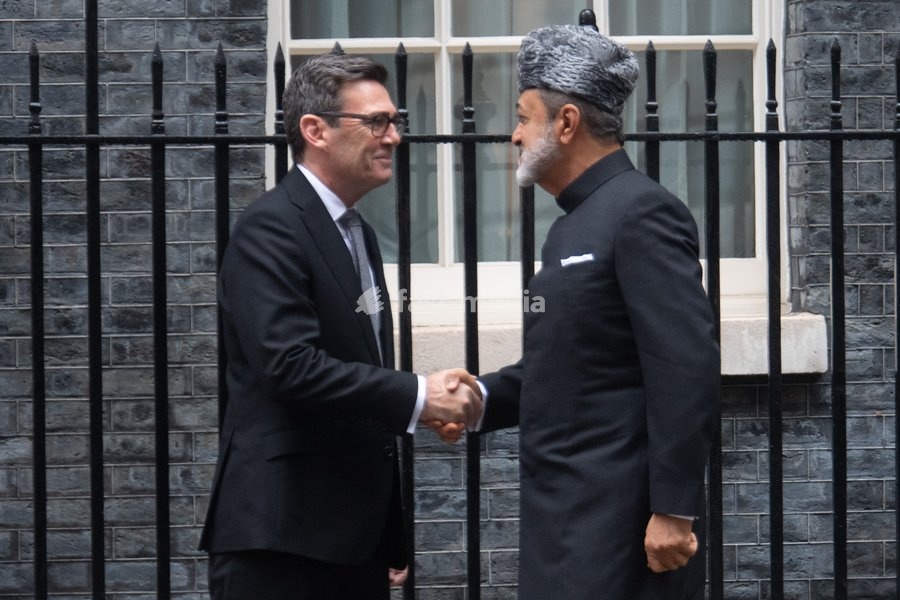 Haitham bin Tarik Al Said - Sultan Of Oman arrives for a bilateral meeting with British Prime Minister Andy Burnham as part of a State Visit in Downing Street, London, England, UK on Wednesday 21 October, 2026