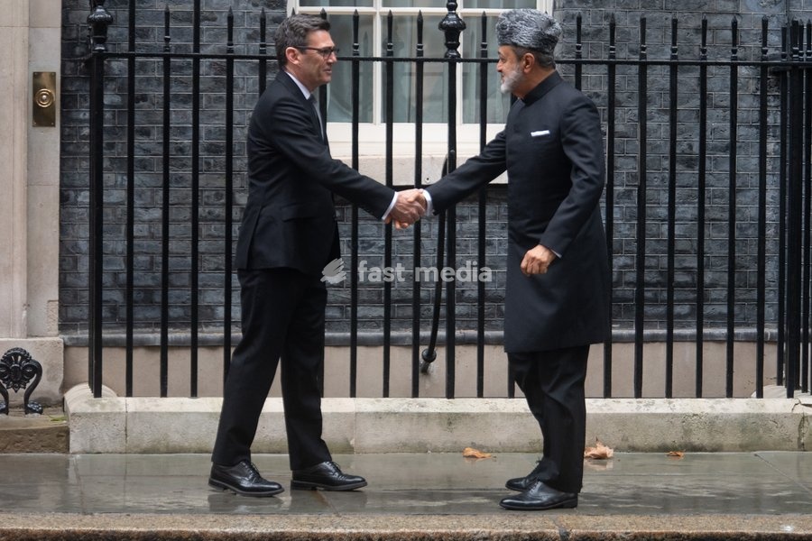 Haitham bin Tarik Al Said - Sultan Of Oman arrives for a bilateral meeting with British Prime Minister Andy Burnham as part of a State Visit in Downing Street, London, England, UK on Wednesday 21 October, 2026