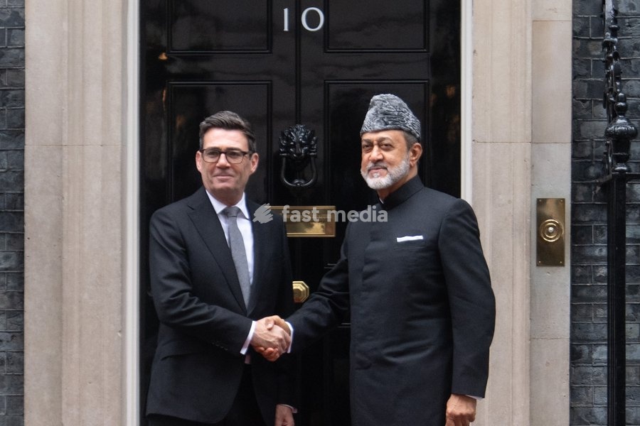 Haitham bin Tarik Al Said - Sultan Of Oman arrives for a bilateral meeting with British Prime Minister Andy Burnham as part of a State Visit in Downing Street, London, England, UK on Wednesday 21 October, 2026