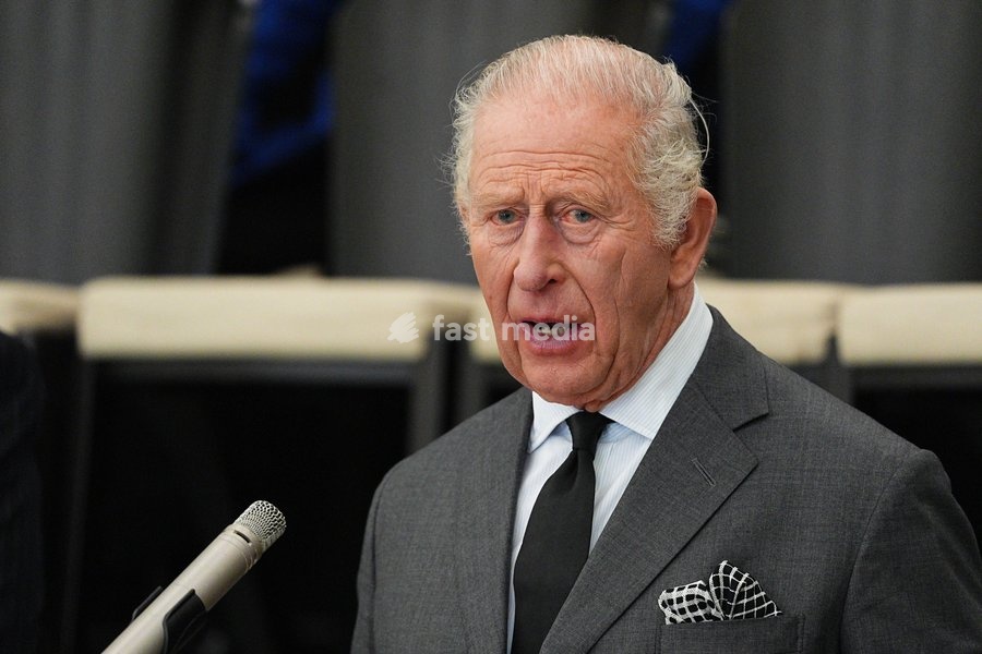 King Charles III gives a speech at Aberfan and Merthyr Vale Community Centre, during a visit to Aberfan to meet survivors, bereaved parents and members of the community and pay tribute to the 144 people who lost their lives in the Aberfan disaster on October 21 1966. Picture date: Wednesday October…