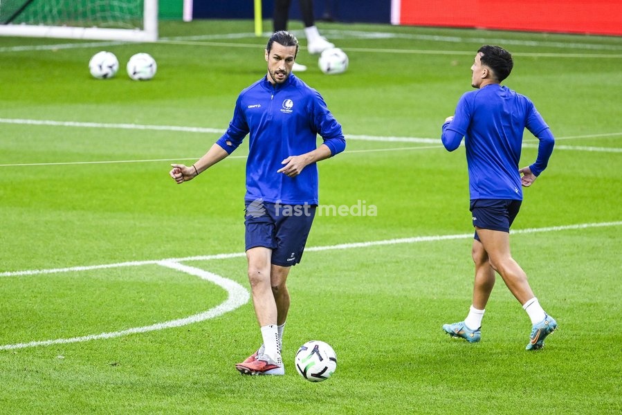Christian Burgess of KAA Gent pictured in action during a training session of Belgian soccer team KAA Gent, Wednesday 21 October 2026 in Braga, Portugal. The team is preparing for the second match of the UEFA Conference League league phase against Portuguese SC Braga tomorrow