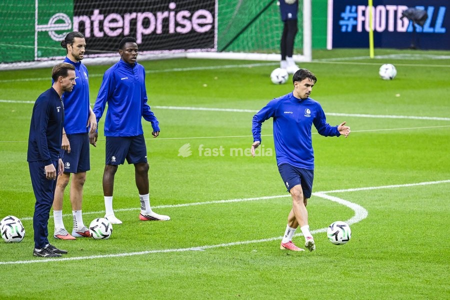 Tiago Araujo of KAA Gent pictured in action during a training session of Belgian soccer team KAA Gent, Wednesday 21 October 2026 in Braga, Portugal. The team is preparing for the second match of the UEFA Conference League league phase against Portuguese SC Braga tomorrow