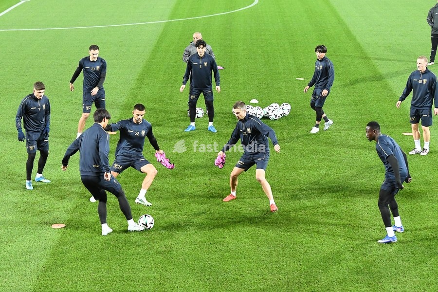 STVV's players pictured during a training session of Belgian soccer team Sint-Truidense VV, Wednesday 21 October 2026 in Herning, Denmark, in preparation of tomorrow's game against Danish FC Midtjylland on the second day of the UEFA Conference League league phase