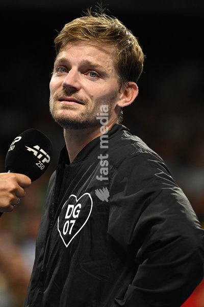 Belgian David Goffin reacts after winning his first match at the European Open ATP tennis tournament in Brussels, on Wednesday 21 October 2026. This year's edition of the tournament is taking place from 17 to 25 October