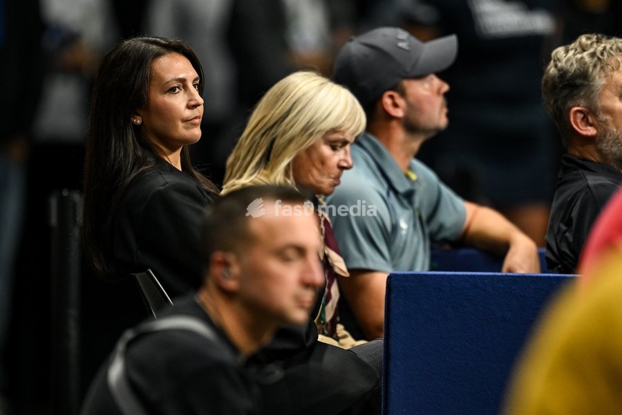 Wife of David Goffin of Belgium pictured during the European Open ATP tennis tournament in Brussels, on 21 October. This year's edition of the tournament is taking place from 17 to 25 October