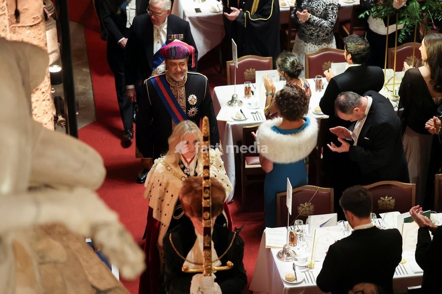 Oman's Sultan Haitham bin Tariq attends the Guildhall State Banquet during his state visit to Britain, in London, October 21, 2026