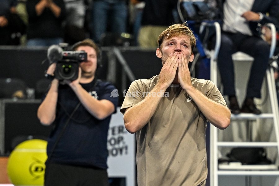 David Goffin of Belgium pictured after winning the European Open ATP tennis tournament in Brussels, on 21 October. This year's edition of the tournament is taking place from 17 to 25 October