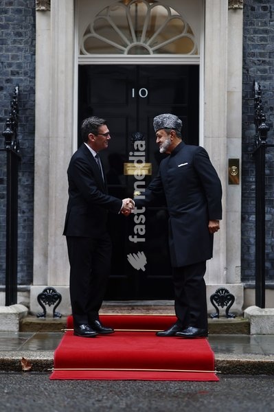 21/10/2026. London, United Kingdom. Prime Minister Andy Burnham meets Haitham bin Tariq, Sultan of Oman at 10 Downing Street