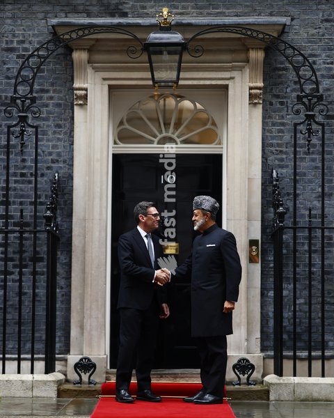 21/10/2026. London, United Kingdom. Prime Minister Andy Burnham meets Haitham bin Tariq, Sultan of Oman at 10 Downing Street