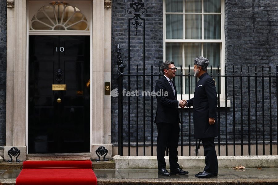 21/10/2026. London, United Kingdom. Prime Minister Andy Burnham meets Haitham bin Tariq, Sultan of Oman at 10 Downing Street