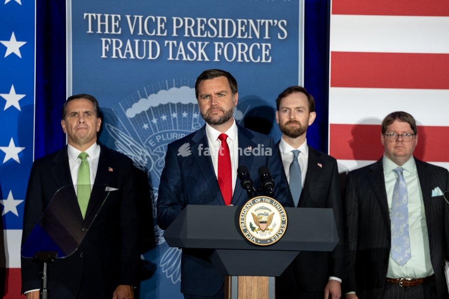Vice President JD Vance delivers remarks to the Vice President’s Fraud Task Force at the FBI field office in Cincinnati, Ohio on Wednesday, October 21, 2026