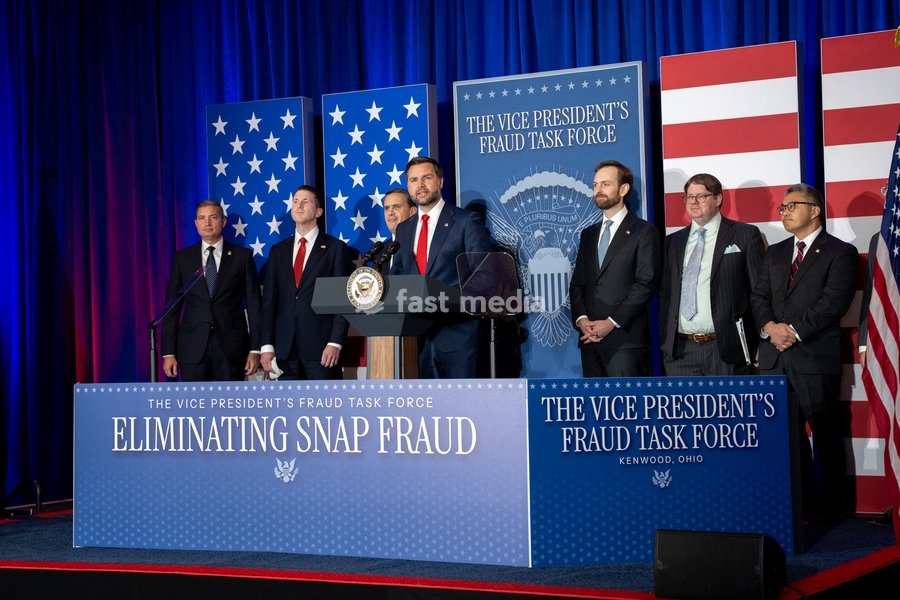 Vice President JD Vance delivers remarks to the Vice President’s Fraud Task Force at the FBI field office in Cincinnati, Ohio on Wednesday, October 21, 2026