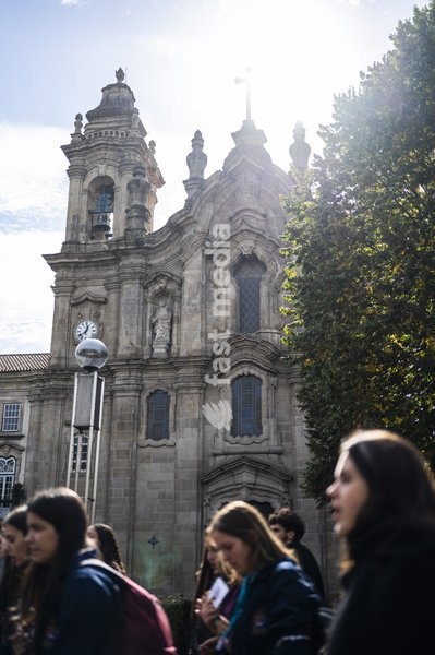 This photo shows a tour of the city of Braga ahead of a soccer game between Portuguese SC Braga and Belgian soccer team KAA Gent, Thursday 22 October 2026 in Braga, Portugal, the second match in the UEFA Conference League league phase