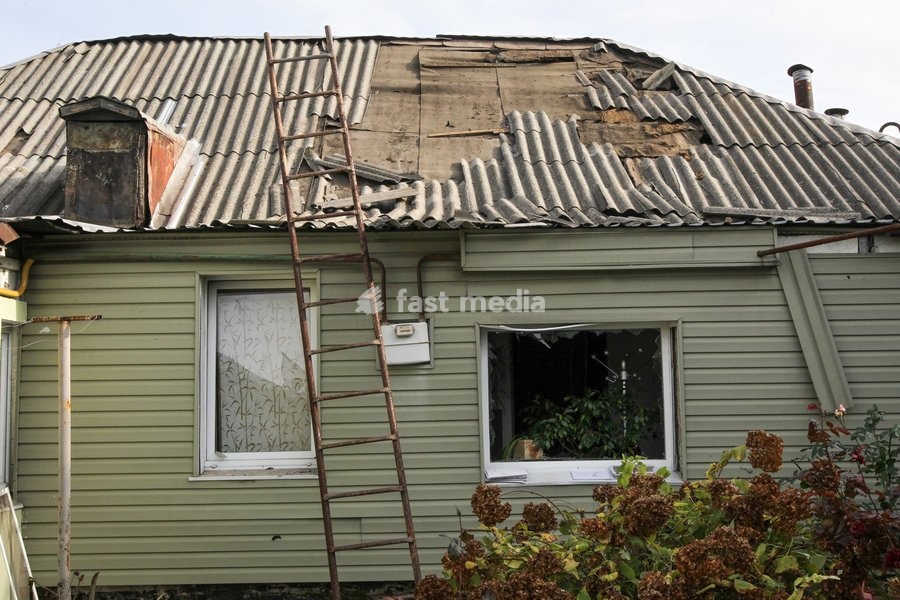 A house is damaged by a Russian attack, Dnipro, Ukraine, October 22, 2026. According to city head Borys Filatov, 11 private houses were damaged in the strike on Thursday morning, and one home burned down completely