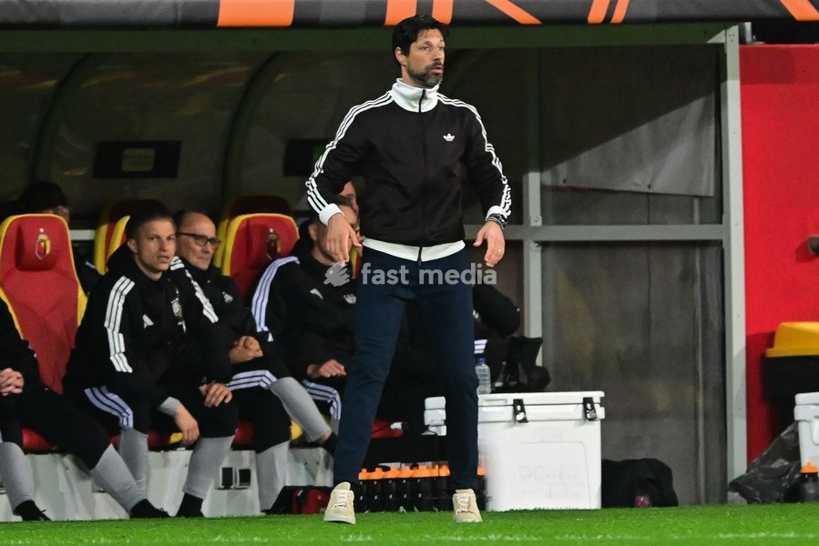 Anderlecht's head coach Vitor Bruno is pictured during a soccer game between Polish Jagiellonia Bialystok and Belgian RSC Anderlecht, Thursday 22 October 2026 in Bialystok, Poland, on day three of the UEFA Europa League league phase