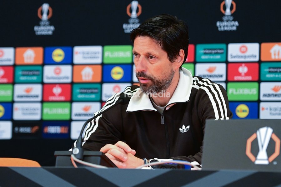 Anderlecht's head coach Vitor Bruno pictured during a press conference after a soccer game between Polish Jagiellonia Bialystok and Belgian RSC Anderlecht, Thursday 22 October 2026 in Bialystok, Poland, on day three of the UEFA Europa League league phase