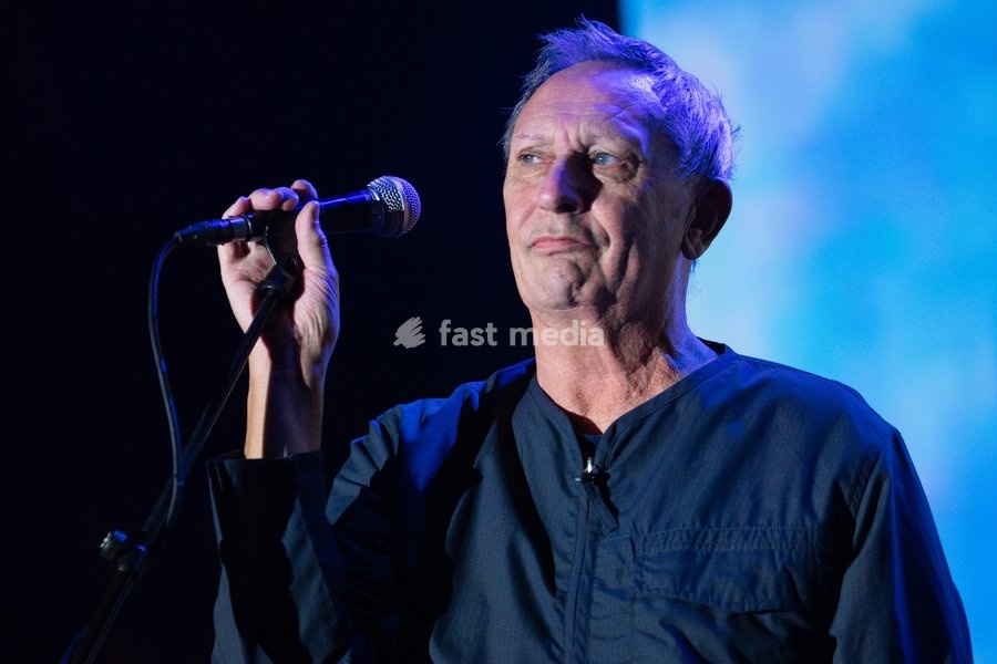 Lead singer Stephen Mallinder of English band Cabaret Voltaire performs at The Roundhouse, London, England, UK on Thursday 22 October 2026 as part of their Final Tour
