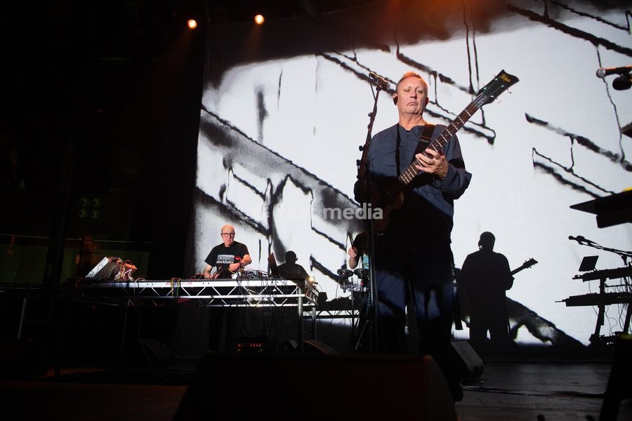 (L-R) - Chris Watson and lead singer Stephen Mallinder of English band Cabaret Voltaire performs at The Roundhouse, London, England, UK on Thursday 22 October 2026 as part of their Final Tour