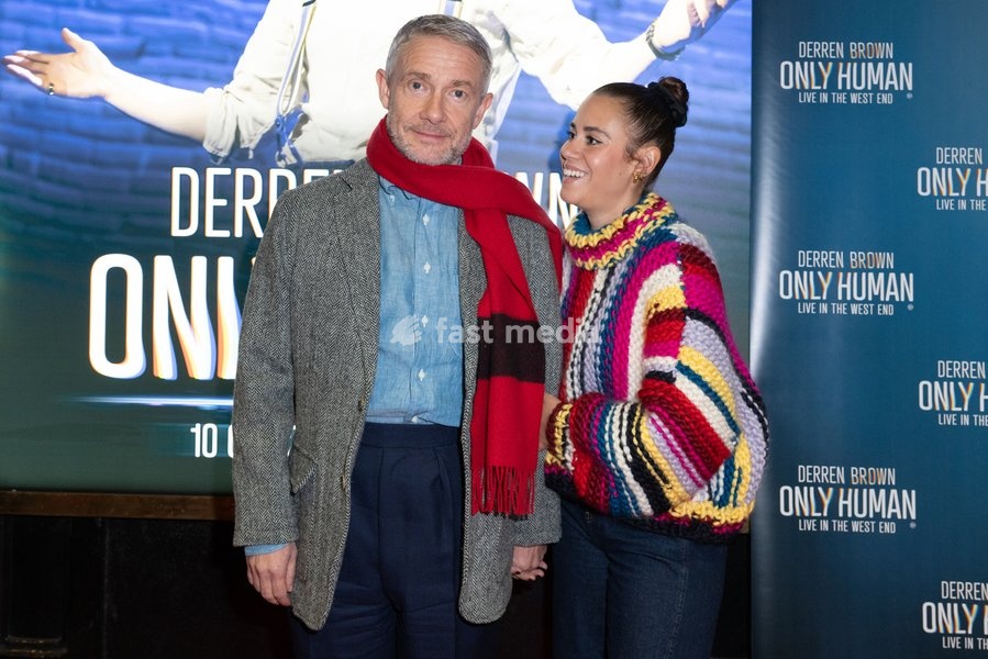 Martin Freeman and Rachel Benaissa attends "Derren Brown: Only Human“ West End Premiere at The Apollo Theatre, Shaftesbury Avenue in London, England. UK. Thursday 22nd October 2026