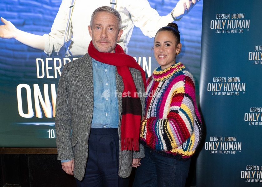 Martin Freeman and Rachel Benaissa attends "Derren Brown: Only Human“ West End Premiere at The Apollo Theatre, Shaftesbury Avenue in London, England. UK. Thursday 22nd October 2026