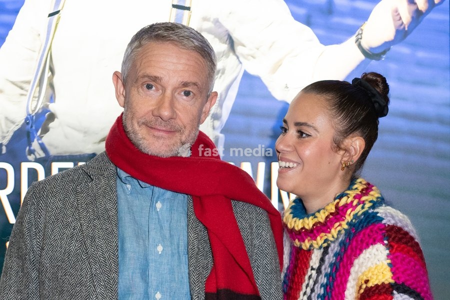 Martin Freeman and Rachel Benaissa