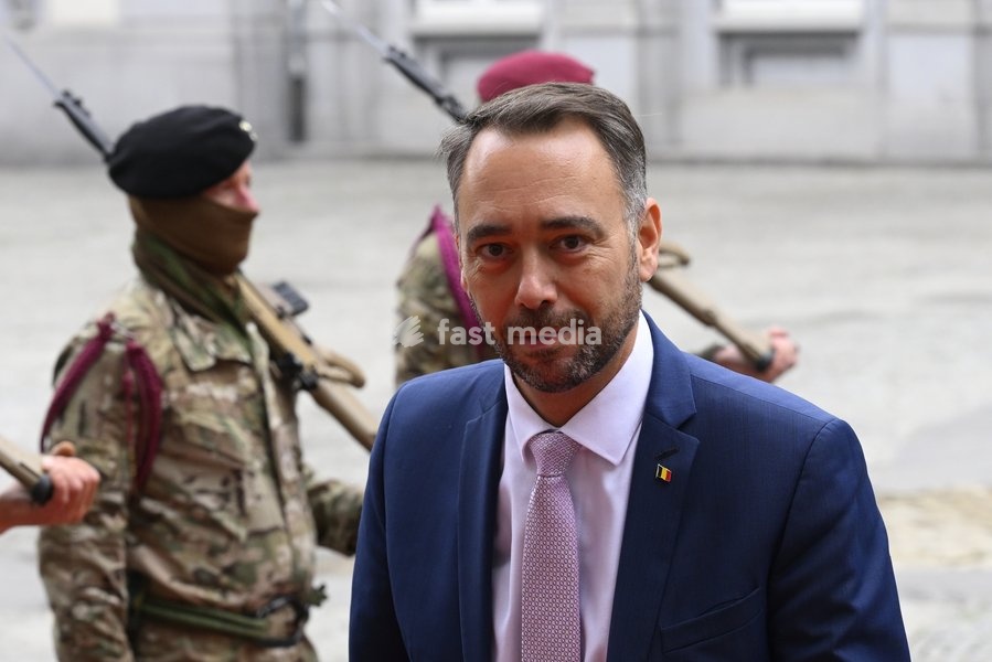 Vice-prime minister and Minister of Foreign Affairs Maxime Prevot pictured before a diplomatic meeting with the Vietnamese president in Brussels, on Friday 23 October 2026. The President of Vietnam and his wife visit Belgium from 21 to 24 October