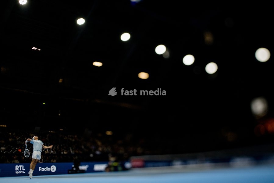 Tallon Griekspoor of the Netherlands pictured in action during the European Open ATP tennis tournament in Brussels, on Friday 23 October 2026. This year's edition of the tournament is taking place from 17 to 25 October