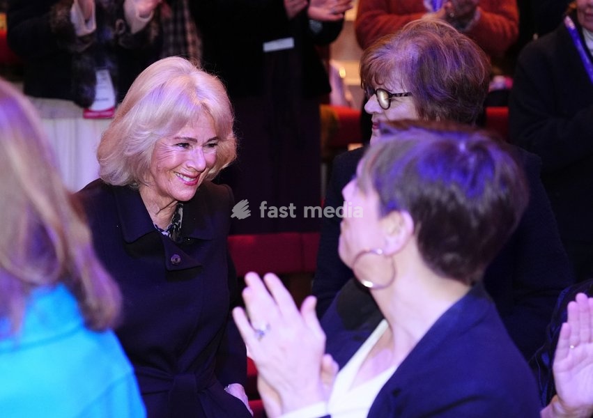 Queen Camilla is applauded as she arrives to attend the Ending Violence Against Women and Girls Summit, at Marlborough College in Wiltshire. Picture date: Friday October 23, 2026