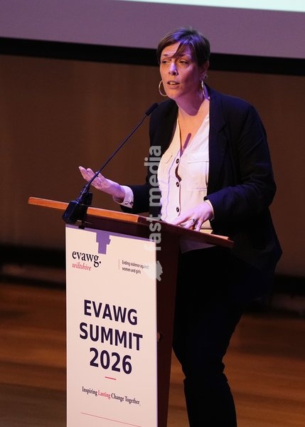 Jess Phillips speaking at the Ending Violence Against Women and Girls Summit, at Marlborough College in Wiltshire. Picture date: Friday October 23, 2026