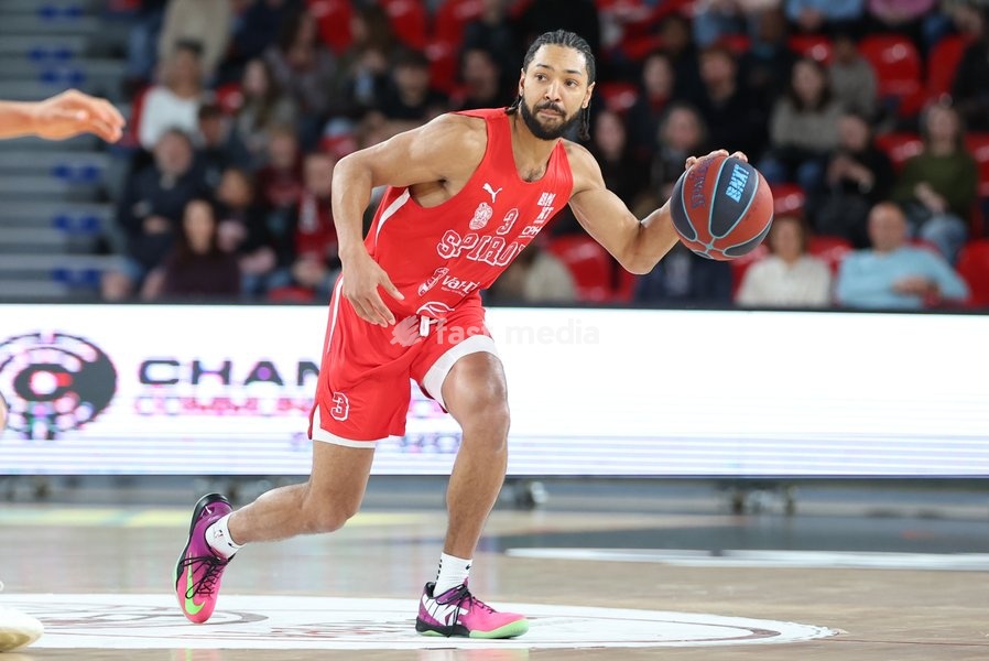 Spirou's Joshua Heath pictured during a basketball match between Spirou Charleroi and BC Oostende, Friday 23 October 2026 in Charleroi, on day 4 of the 'BNXT League' Belgian and Dutch first division basket championship