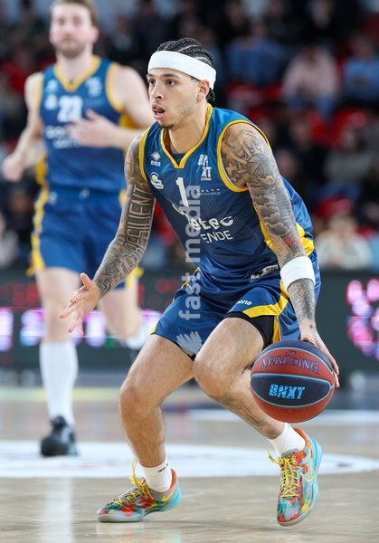 Oostende's Dakota Leffew pictured during a basketball match between Spirou Charleroi and BC Oostende, Friday 23 October 2026 in Charleroi, on day 4 of the 'BNXT League' Belgian and Dutch first division basket championship