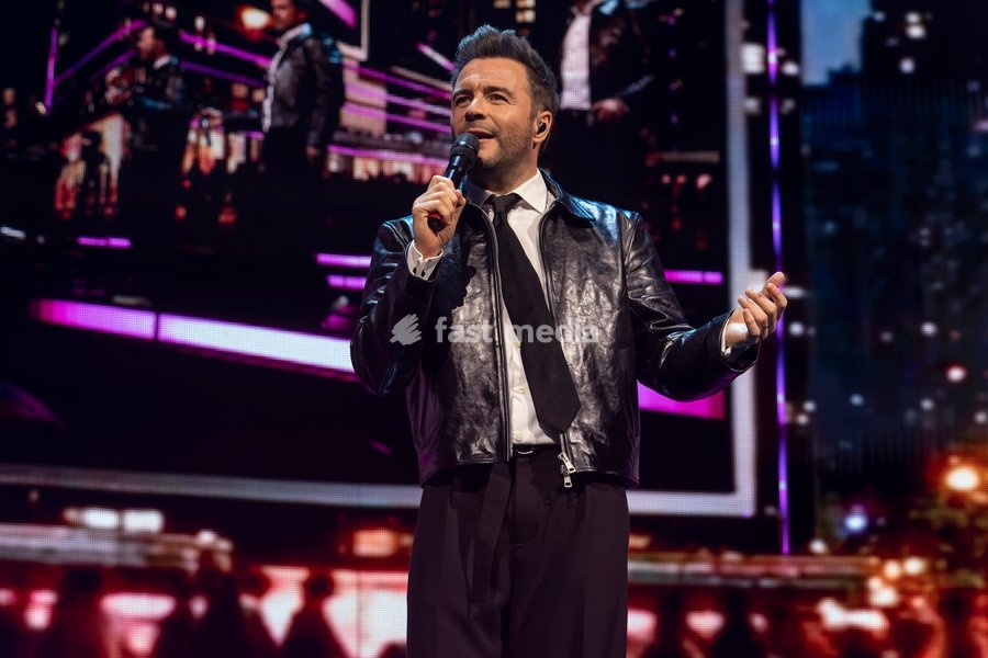 Shane Filan of Westlife performs at Co-Op Live, Manchester, England, 23rd October 2026 as part of the Westlife 25th Anniversary Tour