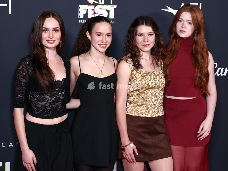 HOLLYWOOD, LOS ANGELES, CALIFORNIA, USA - OCTOBER 23: Audrey Grace Marshall, Chloe Coleman, Katherine Mallen Kupferer and Lucy May Barker arrive at the 2026 AFI (American Film Institute) Fest Presented By Canva - Special Screening Of Independent Film Company's 'Mouse' held at TCL Chinese 6 Theatres…