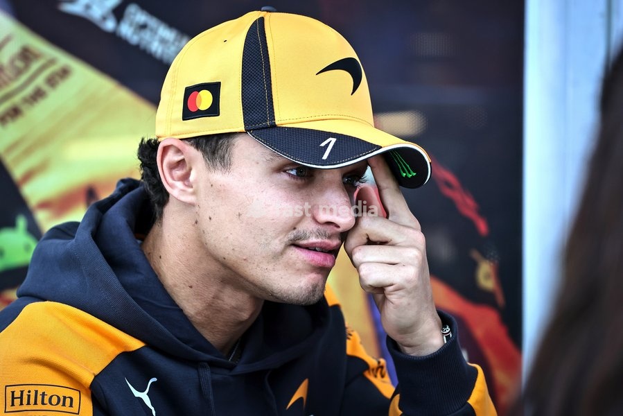 AUSTIN, UNITED STATES - OCTOBER 23: Lando Norris of Great Britain driving the (1) McLaren Mastercard F1 Team McLaren MCL40 on track during first practice of the Formula 1 MSC Cruises United States Grand Prix 2026 at Circuit of the Americas on October 23, 2026 in Austin, United States