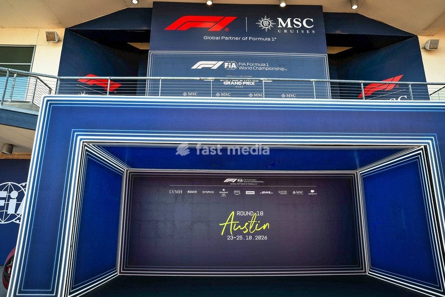 AUSTIN, UNITED STATES - OCTOBER 23: A general view inside Circuit of the Americas during the weekend of the Formula 1 MSC Cruises United States Grand Prix 2026 at Circuit of the Americas on October 23, 2026 in Austin, United States