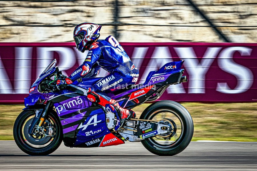 AUSTIN, UNITED STATES - OCTOBER 23: Andrea Dovizioso, test driver of the Yamaha during first practice of the Formula 1 MSC Cruises United States Grand Prix 2026 at Circuit of the Americas on October 23, 2026 in Austin, United States