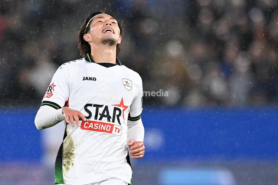 OHL's Takuya Ogiwara looks dejected during a soccer match between Oud-Heverlee Leuven and Lommel SK, Saturday 24 October 2026 in Heverlee, on day 9 of the 2026-2027 'Jupiler Pro League' first division of the Belgian championship