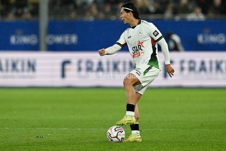 OHL's Takuya Ogiwara pictured in action during a soccer match between Oud-Heverlee Leuven and Lommel SK, Saturday 24 October 2026 in Heverlee, on day 9 of the 2026-2027 'Jupiler Pro League' first division of the Belgian championship