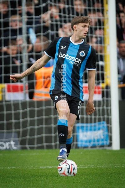 Club's Jorne Spileers pictured in action during a soccer match between Club Brugge and Sint-Truidense VV , Sunday 25 October 2026 in Brugge, on day 9 of the 2026-2027 'Jupiler Pro League' first division of the Belgian championship