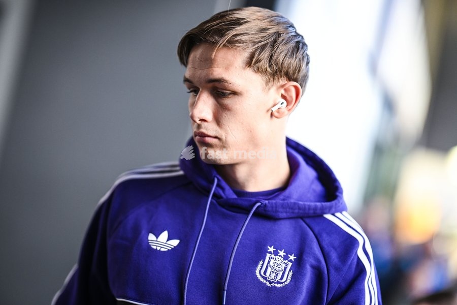 Danylo Sikan, of RSC Anderlecht arrives for a soccer match between KAA Gent and RSC Anderlecht, Sunday 25 October 2026 in Gent, on day 9 of the 2026-2027 'Jupiler Pro League' first division of the Belgian championship