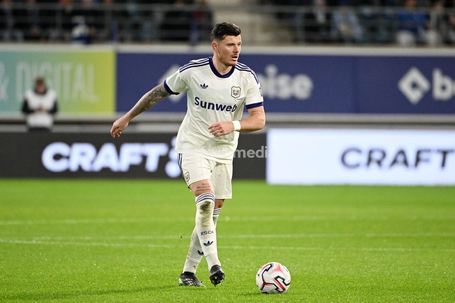 Anderlecht's Giulian Biancone is pictured in action during a soccer match between KAA Gent and RSC Anderlecht, Sunday 25 October 2026 in Gent, on day 9 of the 2026-2027 'Jupiler Pro League' first division of the Belgian championship, in Gent