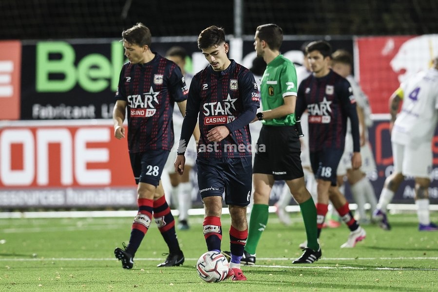Liege's players look dejected during a soccer match between RFC Liège and Patro Eisden Maasmechelen, on Sunday 25 October 2026 in Liege, on day 8 of the 2026-2027 'Challenger Pro League' second division of the Belgian championship