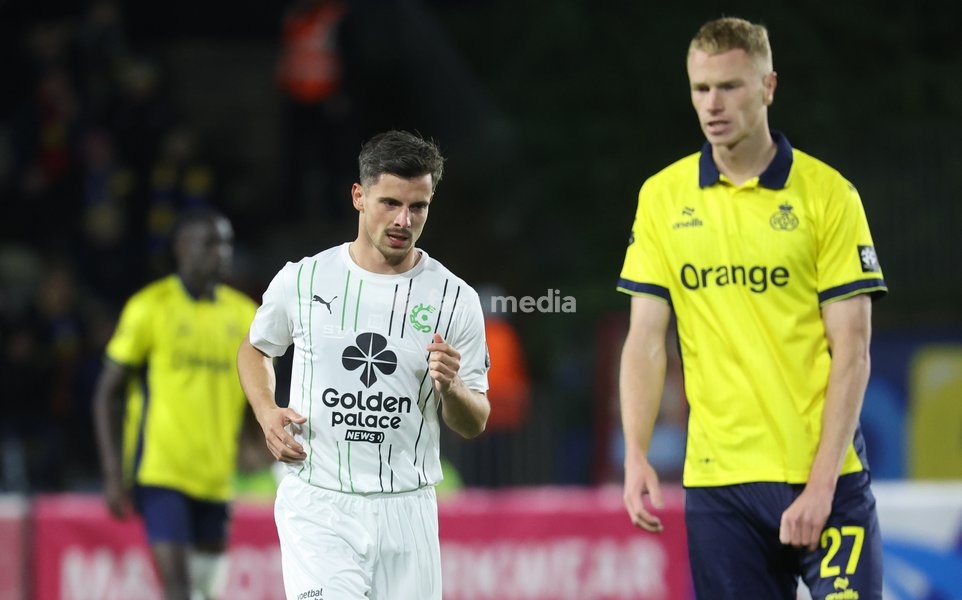 Cercle's Dante Vanzeir celebrates after scoring during a soccer match between Royale Union Saint-Gilloise and Cercle Brugge, Sunday 25 October 2026 in Brussels, on day 9 of the 2026-2027 'Jupiler Pro League' first division of the Belgian championship