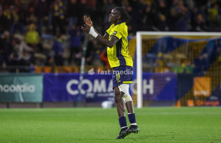 Union's Massire Sylla celebrates after scoring during a soccer match between Royale Union Saint-Gilloise and Cercle Brugge, Sunday 25 October 2026 in Brussels, on day 9 of the 2026-2027 'Jupiler Pro League' first division of the Belgian championship