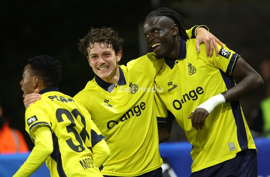 Union's Massire Sylla celebrates after scoring during a soccer match between Royale Union Saint-Gilloise and Cercle Brugge, Sunday 25 October 2026 in Brussels, on day 9 of the 2026-2027 'Jupiler Pro League' first division of the Belgian championship
